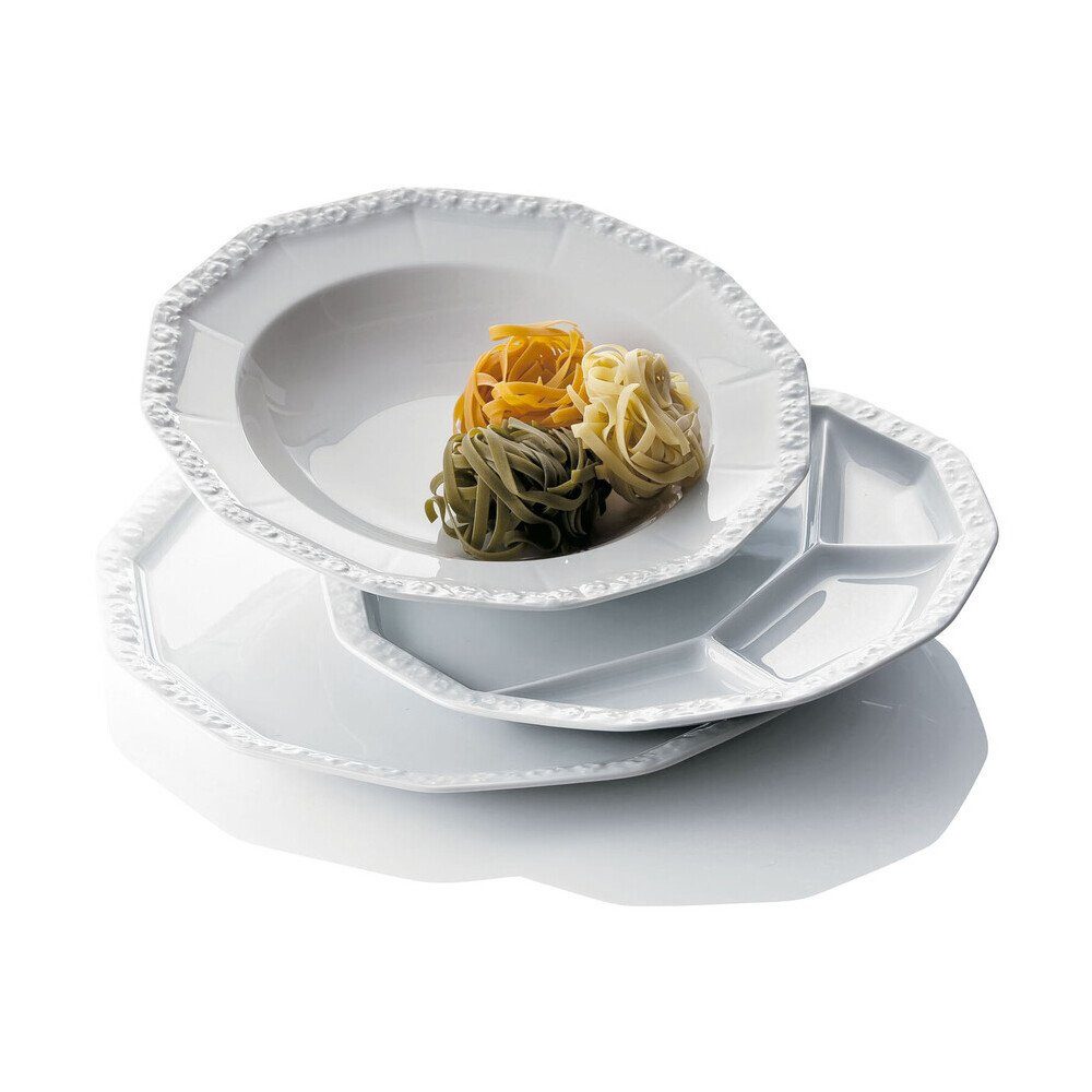 Rosenthal Pastateller Pastateller 27 cm Maria Weiß, Teller, Speiseteller, Essteller, Porzellan, weiß