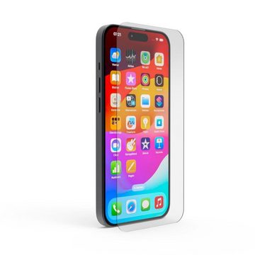 Hama Echtglas Displayschutz für iPhone 15, iPhone 15 Pro, dünn, Kratzschutz für Apple iPhone 15, Apple iPhone 15 Pro, Displayschutzglas