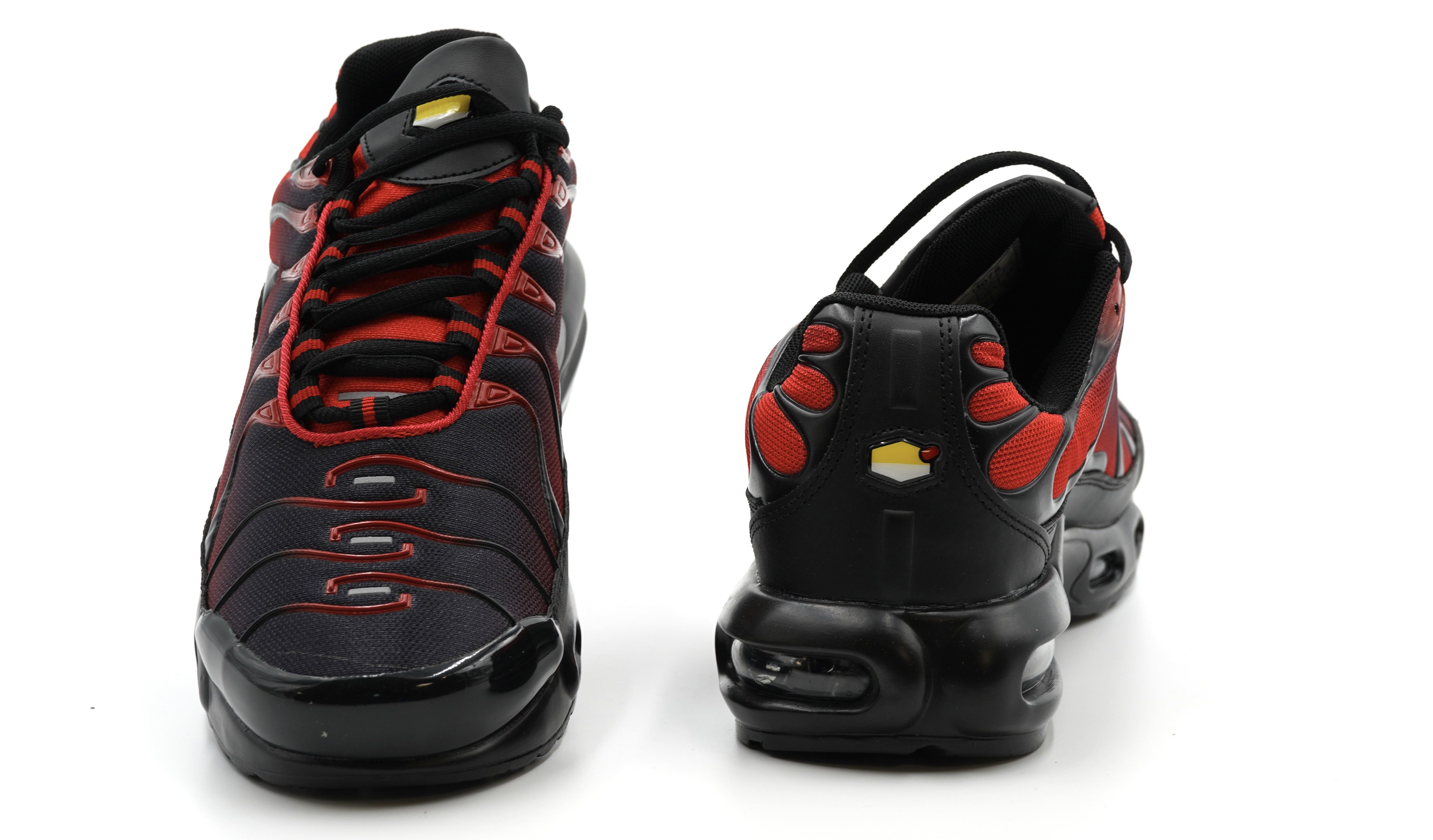 Sonderpostendiscount Herrensneaker H075-8 Black/Red mit Luftpolster Sneaker