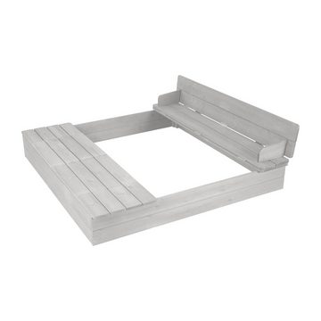 roba® Sandkasten mit abnehmbaren Sitzplatten, mit aufklappbarer Sitzbank & zwei Spielwannen