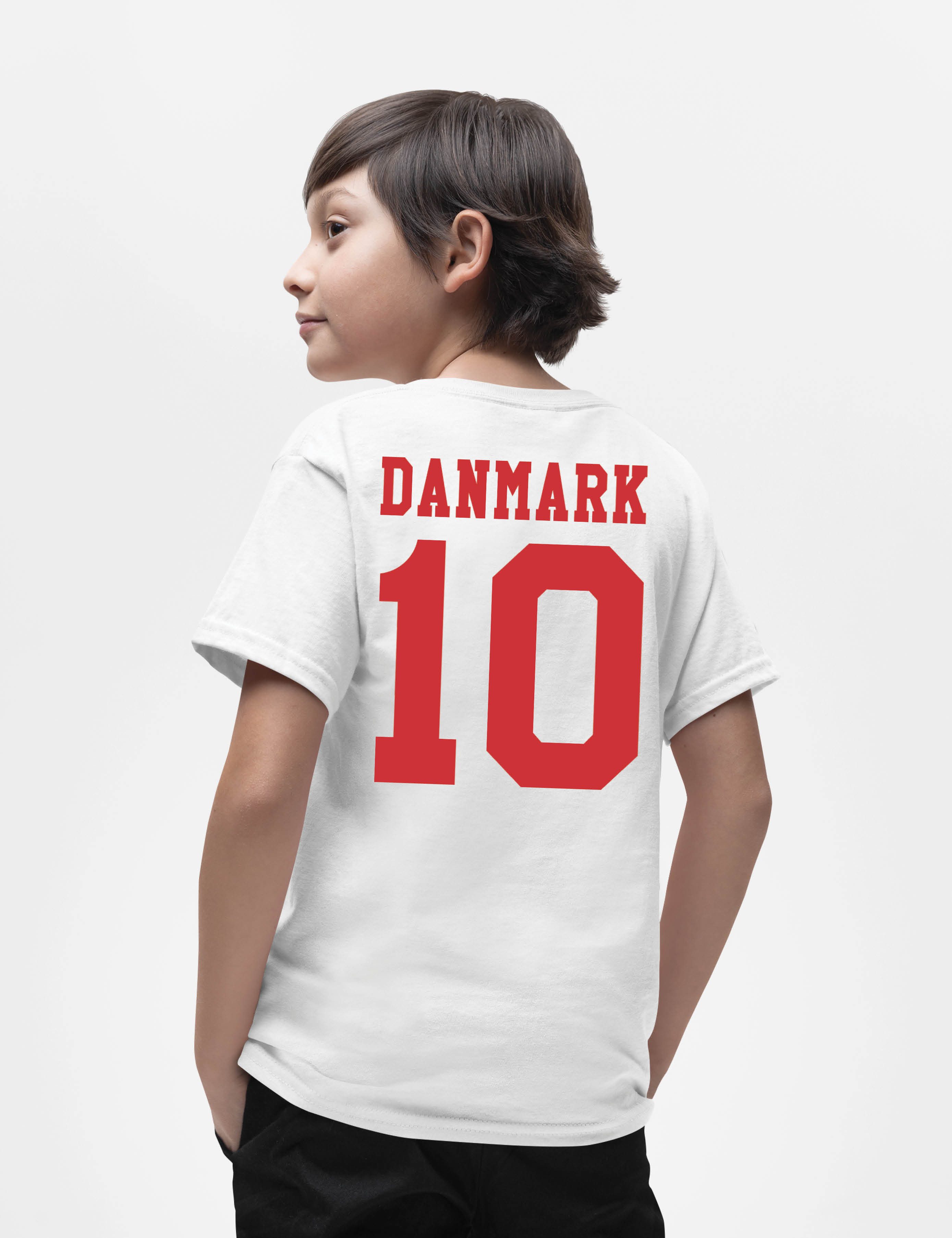 Youth Designz T-Shirt Dänemark Kinder T-Shirt im Fußball Trikot Look WM 2026 mit trendigem Motiv