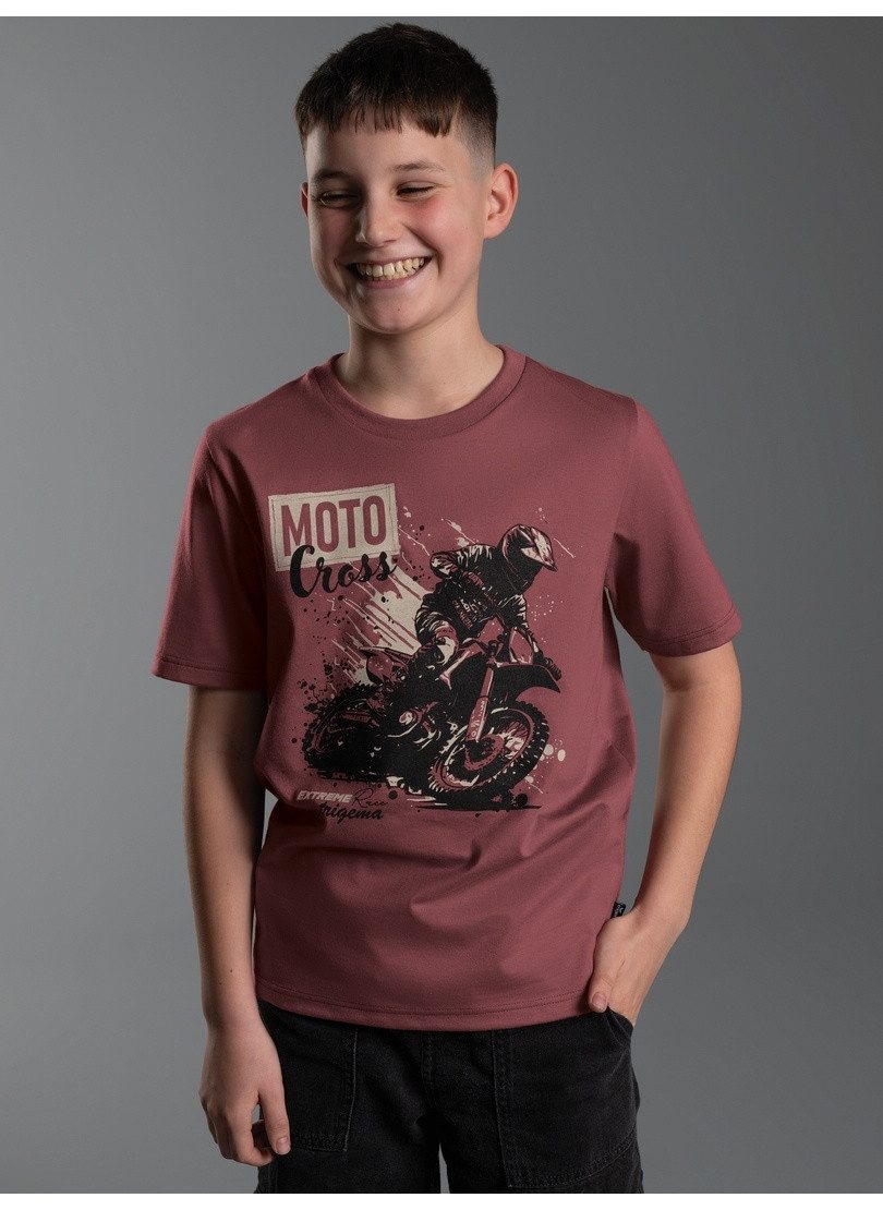Trigema T-Shirt TRIGEMA T Shirt mit Printmotiv "Moto Cross" (1-tlg)