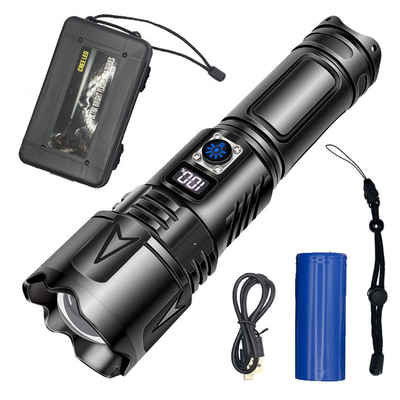 Yuede Taschenlampe,Led taschenlampe extrem hell,Taschenlampe led aufladbar, (Teleskop-Zoom,IP67 wasserdicht,5 Beleuchtungsmodi,als mobile Stromversorgung, camping gadgets), taschenlampe led aufladbar geeignet für Camping, Outdoor, Notfäll