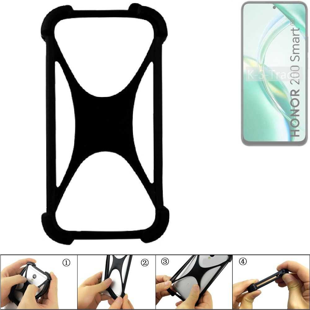 K-S-Trade Handyhülle für Honor 200 Smart, Handy-Hülle Schutz-Hülle Silikon Bumper TPU Softcase Smartphone