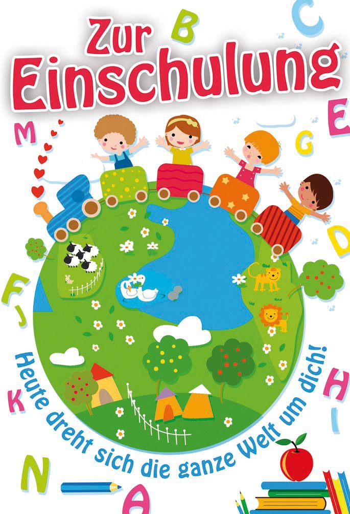 BSB Grußkarten Schulanfang - Glückwunschkarte im Format 11,5 x 17 cm mit