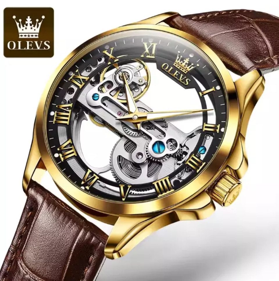 OLEVS Automatikuhr Herrenuhr Automatik Uhr SKELETT günstig online kaufen