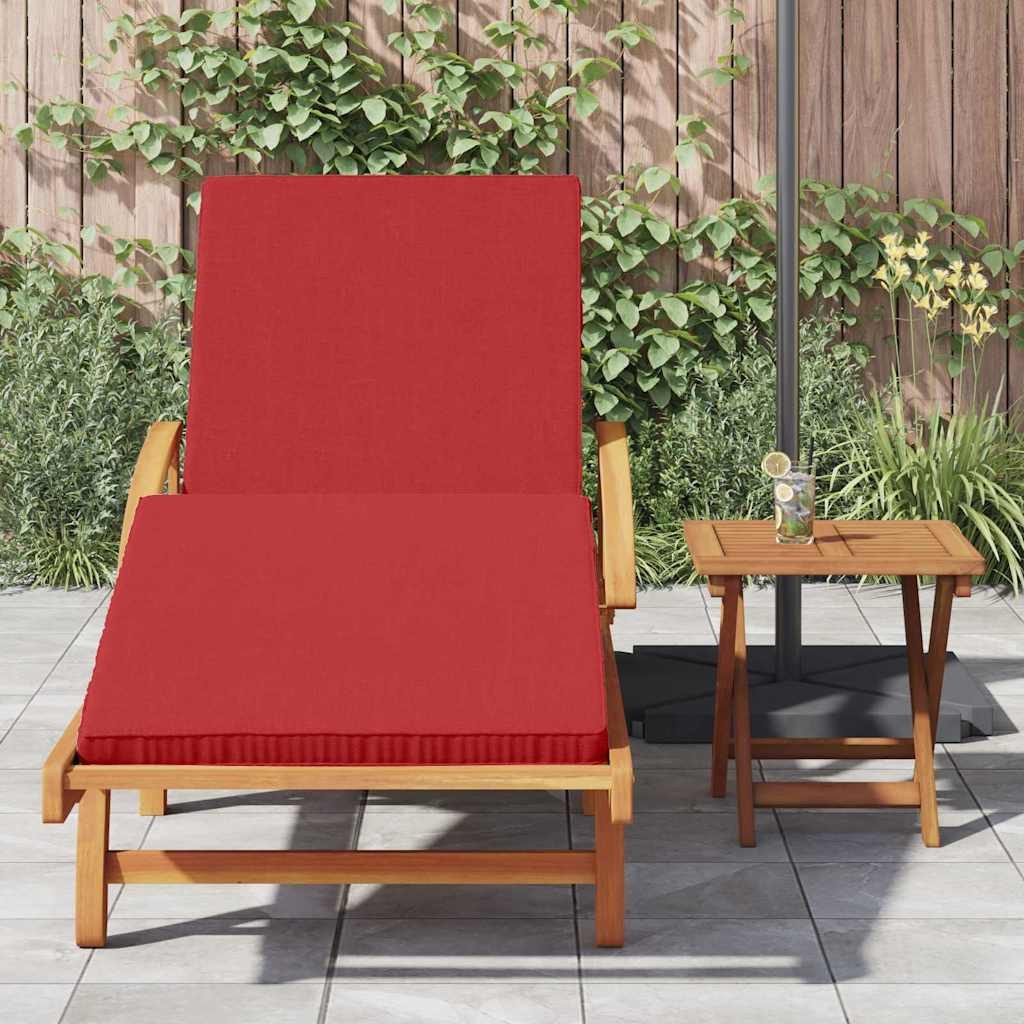 vidaXL Gartenliege Sonnenliege mit Kissen Rot günstig online kaufen