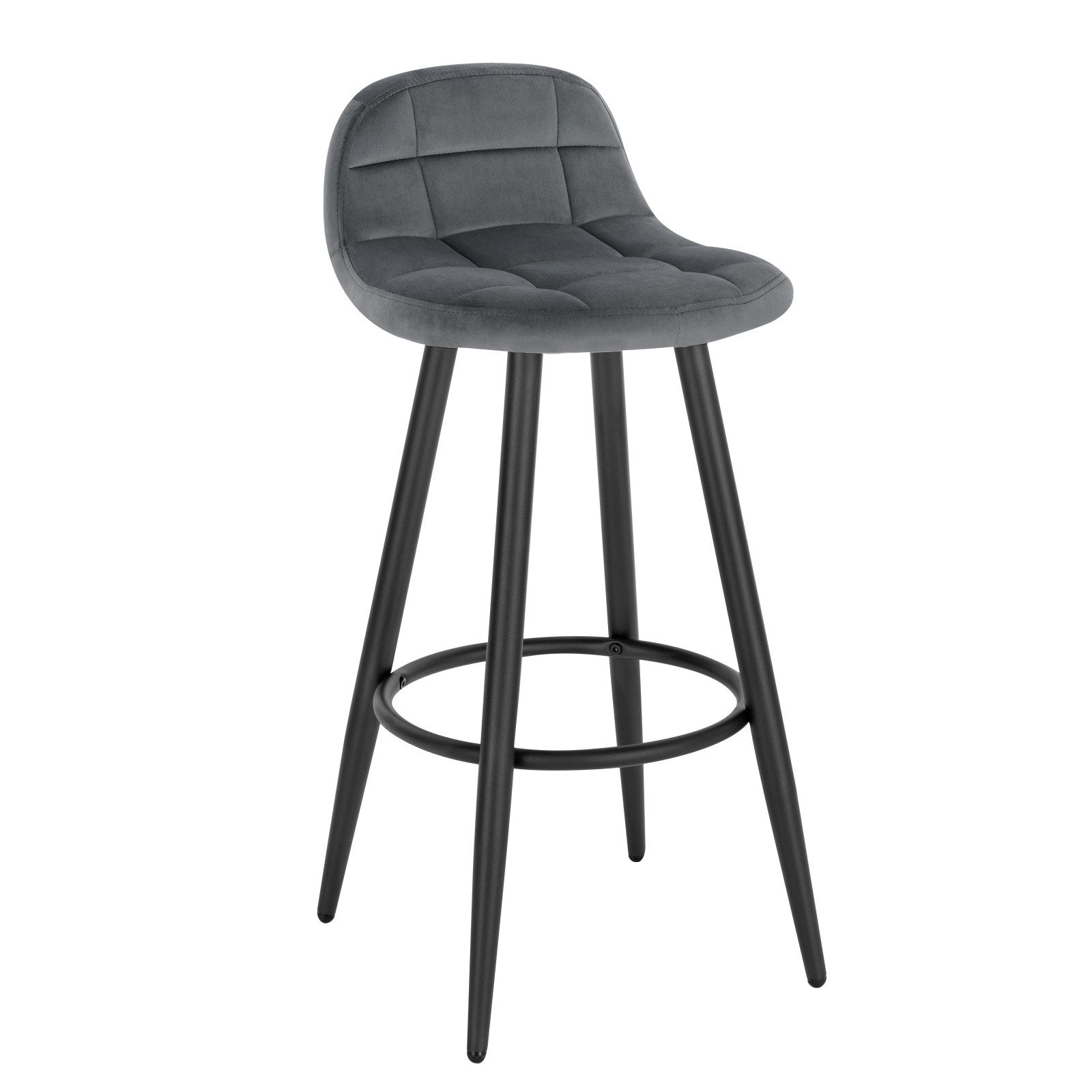 Woltu Barhocker (1 St), gepolstert, mit Samtbezug, Sitzhöhe 70 cm