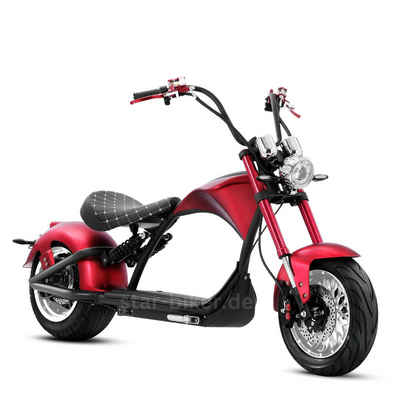 Star-Biker E-Motorroller M1P Mangosteen, Elektro-Chopper, 30Ah 3kw, Rot Matt, 3000,00 W, 45 km/h