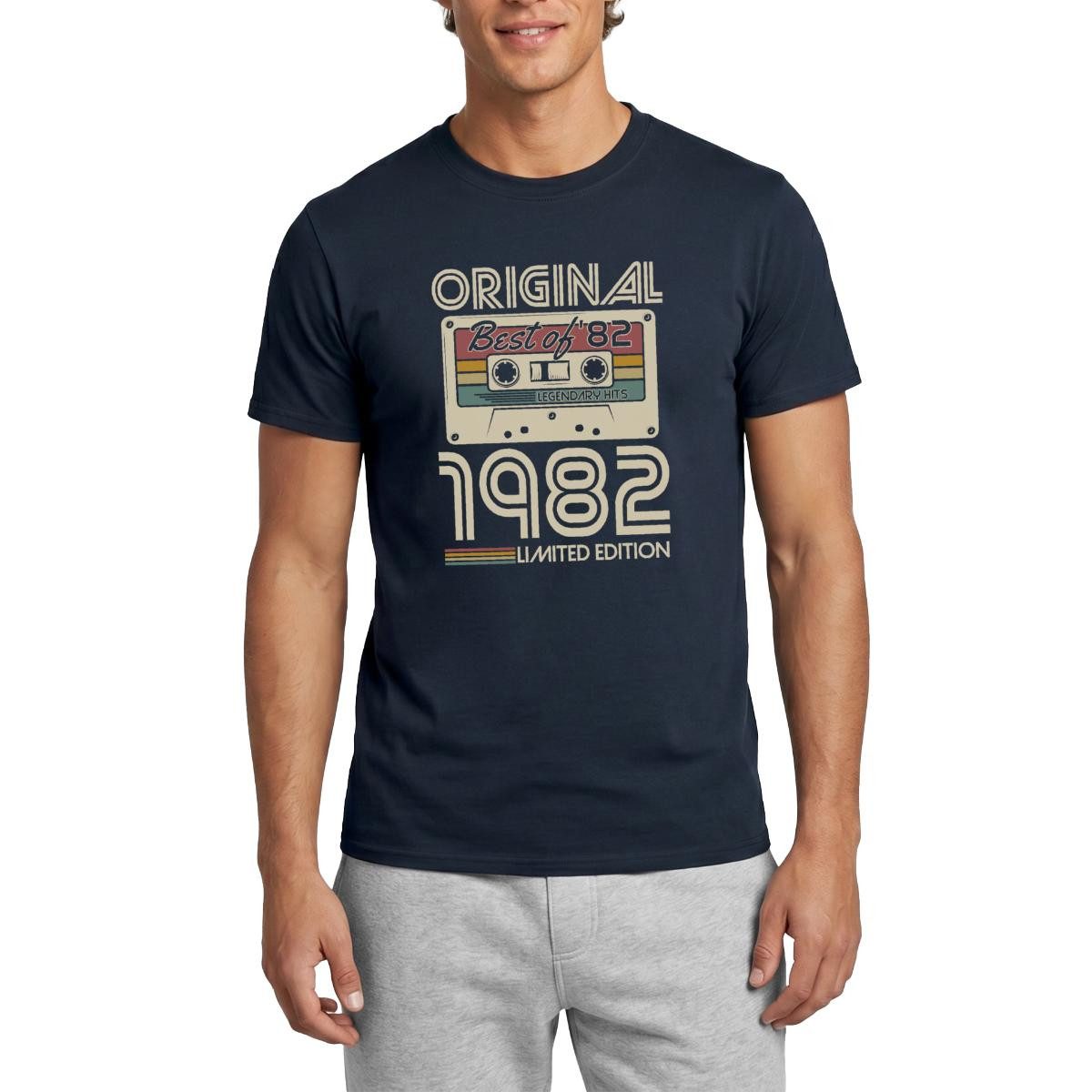 T-Shirt 40. Geburtstag 1982 Vintage Limited Edition Runder Geburtstag Männer T