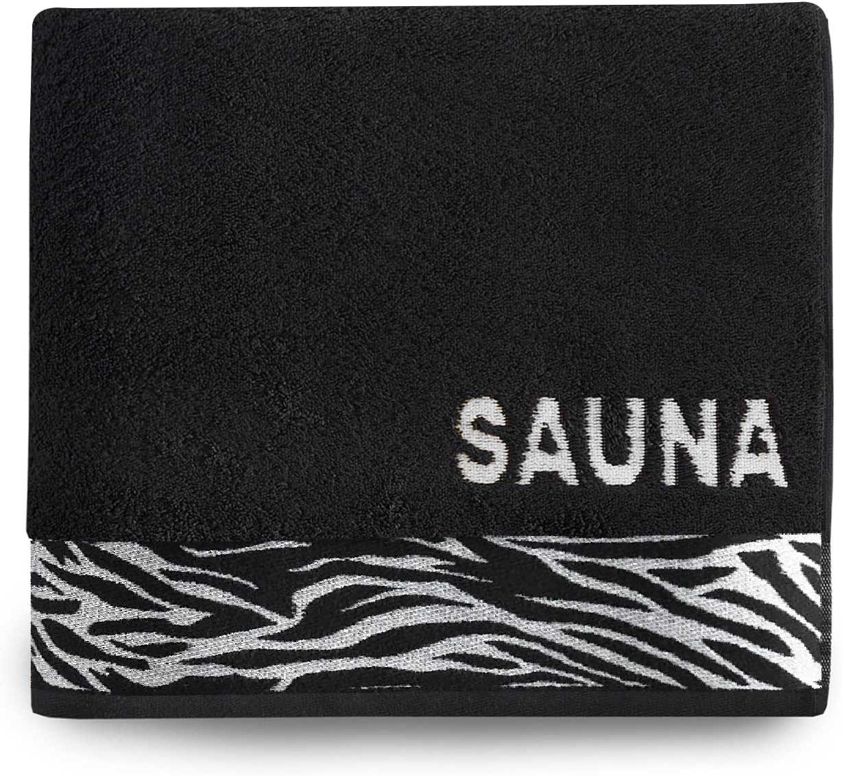 Saunatuch Frottee Baumwolle Saunahandtuch Saunatuch 80x200 cm Leopard Zebra