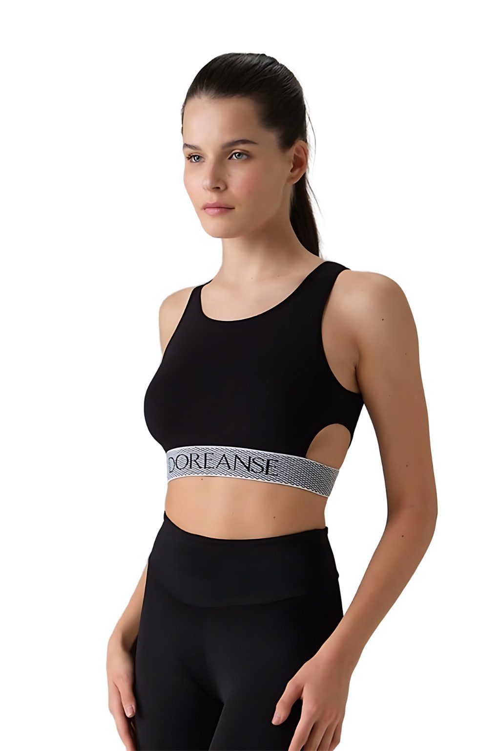 DOREANSE Sport-BH Doreanse Sportive Sport-BH mit seitlichen Cut-Outs schwarz S - XXL (1-tlg) sportlich und sexy