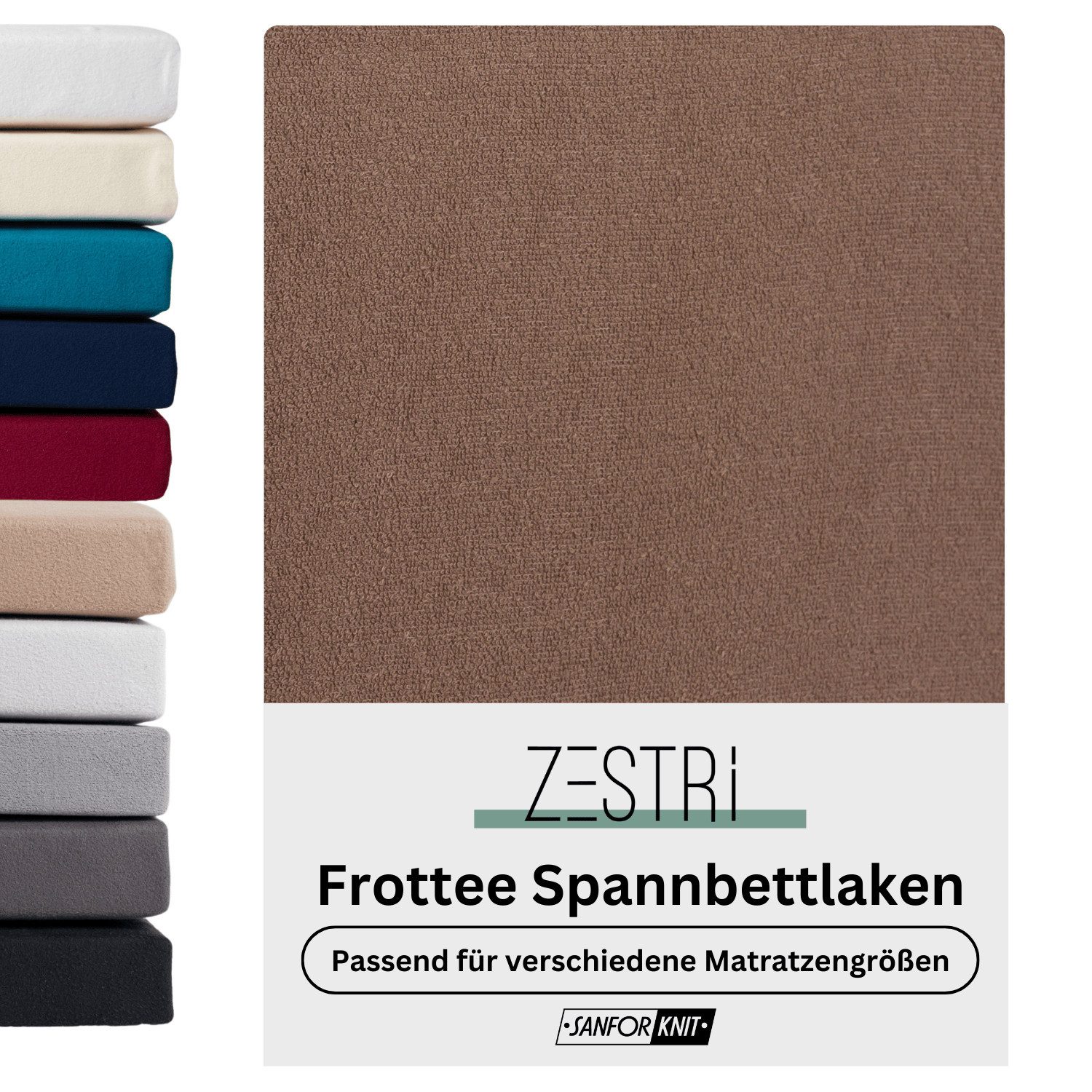 Zestri Spannbettlaken Frottee bis 40 cm Steghöhe, auch für Boxspringbett & günstig online kaufen