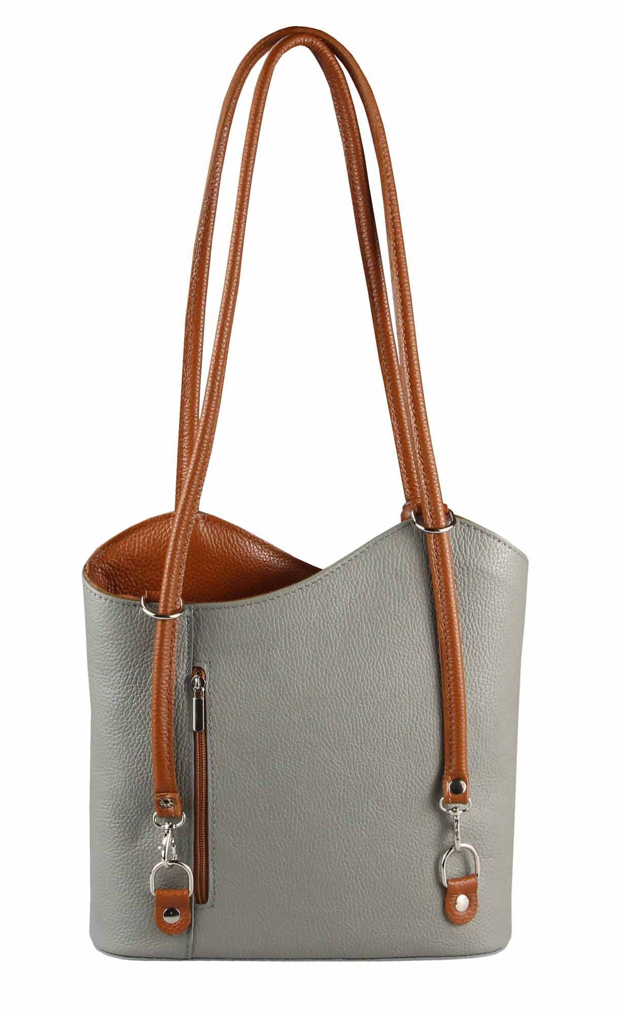 ITALYSHOP24 Rucksack Made in Italy Damen Leder Tasche BackPack Schultertasc günstig online kaufen