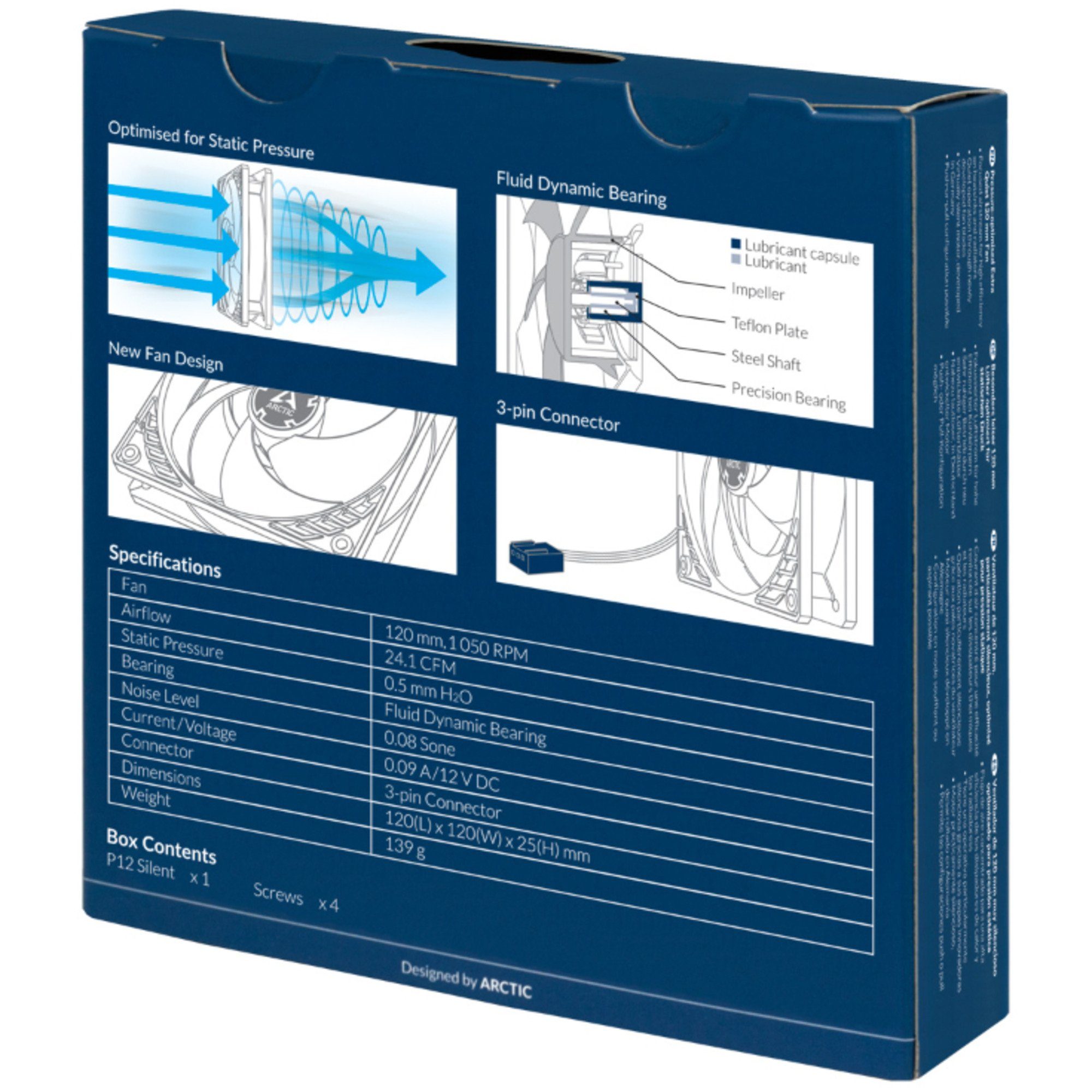 Arctic Gehäuselüfter ARCTIC P12 Silent 120x120x25, Gehäuselüfter