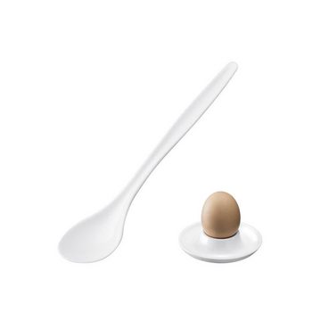 WESTMARK Eierlöffel Eierlöffel, Kunststoff, 14,5 cm weiß, wiederverwendbar, Mehrweg (6er Pack)
