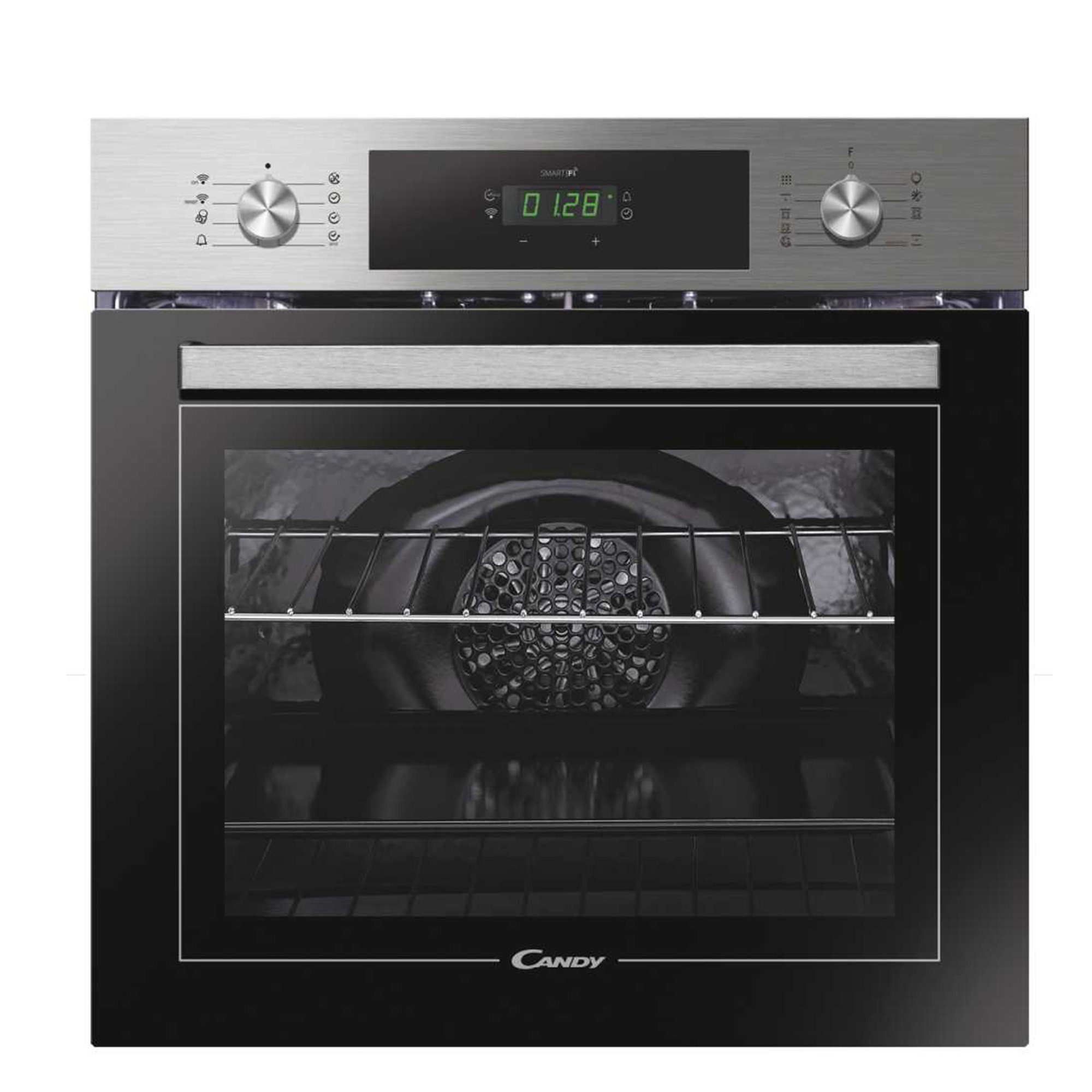 Candy Backofen Edelstahl FCT886X WIFI DE, mit keine Angabe, Pyrolyse und Aquactive Reinigung, Pyrolyse und Aquactive Reinigung, WiFi Funktion, 9 Programme