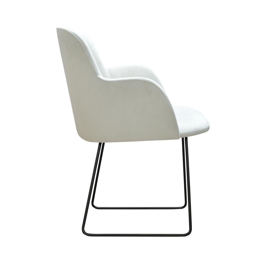 8er Weiß Warte Stuhl, Lehnstuhl Stühle Zimmer Polster Ess Gruppe Design JVmoebel Stuhl Sitz Garnitur