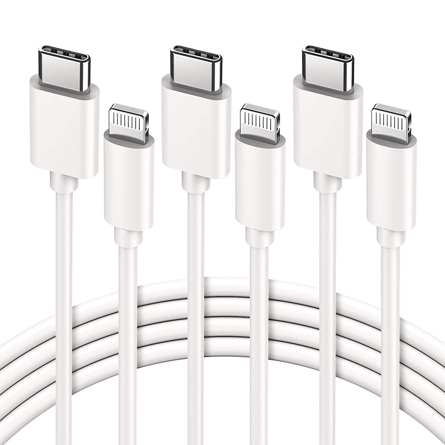 GlobaLink iphone ladekabel original MFi Lightningkabel, (200 cm), 3Pack