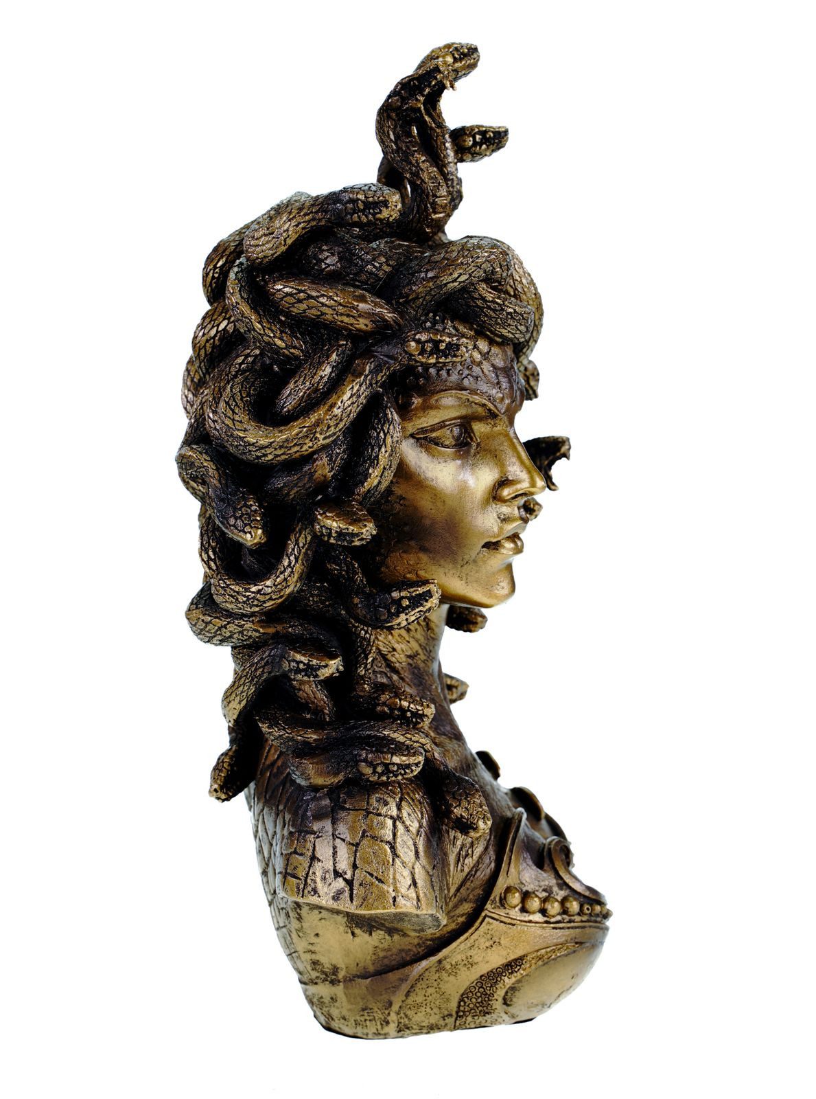 Vogler Dekofigur Medusabüste Figur 28 cm Gorgone Griechische Mythologie Medusa