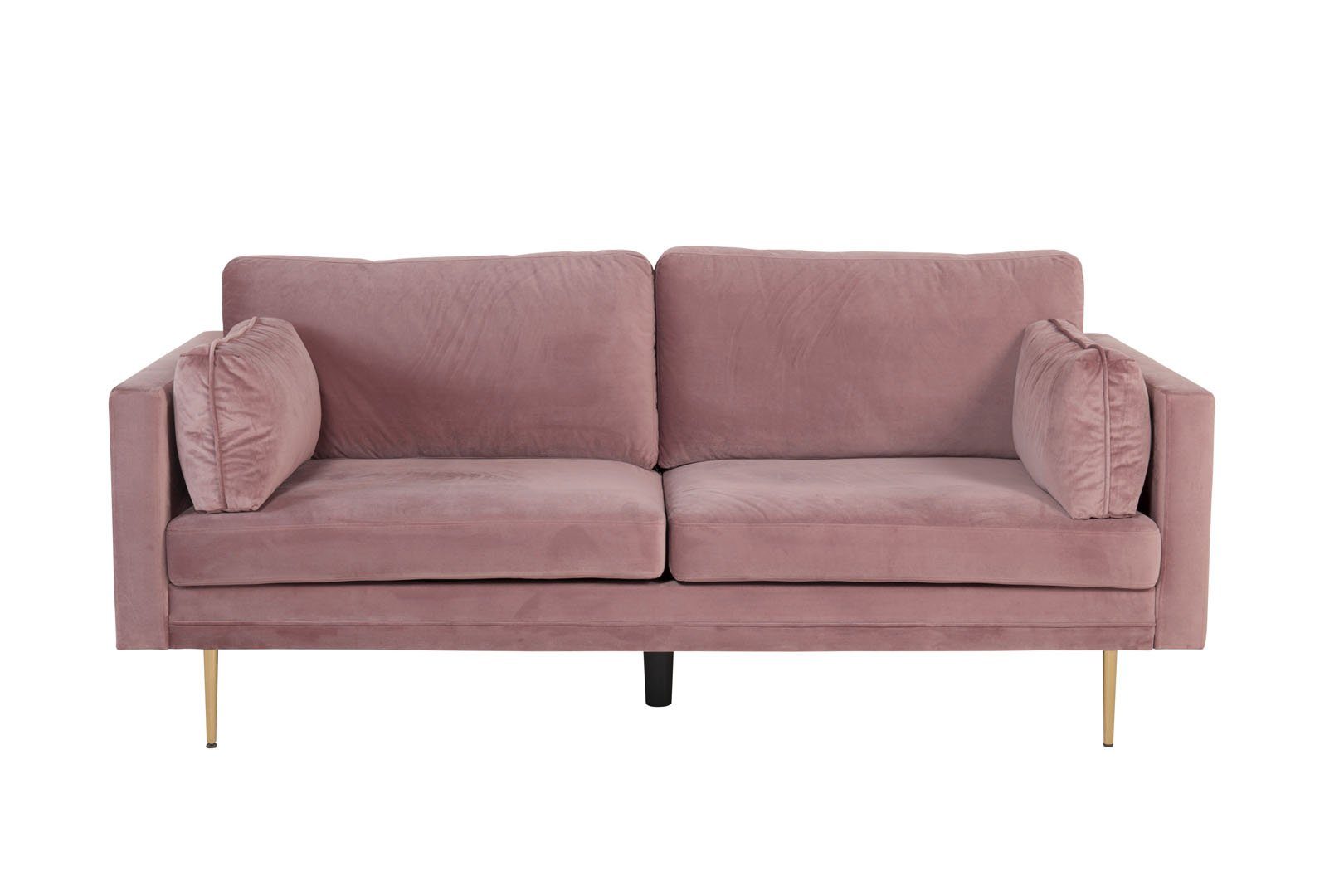 ebuy24 Sofa Personen Sofa Teile rosa., 1 Boom velour 3