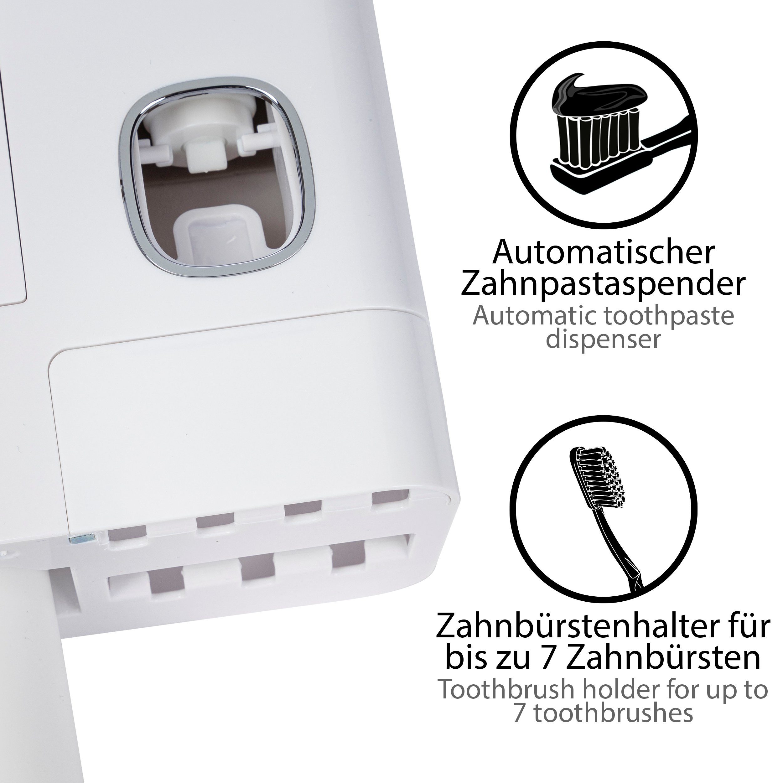 ONVAYA Zahnbürste Zahnbürstenhalter mit automatischem Zahnpastaspender, Set