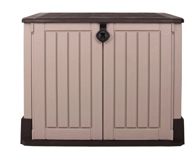 Keter Mülltonnenbox “Gartenbox/Aufbewahrungsbox Geräteschuppen Store It Out Midi 800 Liter für 2 Mülltonnen bis 120L”, abschließbar