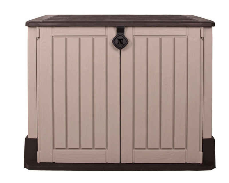 Keter Mülltonnenbox Gartenbox/Aufbewahrungsbox Geräteschuppen Store It Out Midi 800 Liter für 2 Mülltonnen bis 120L, abschließbar