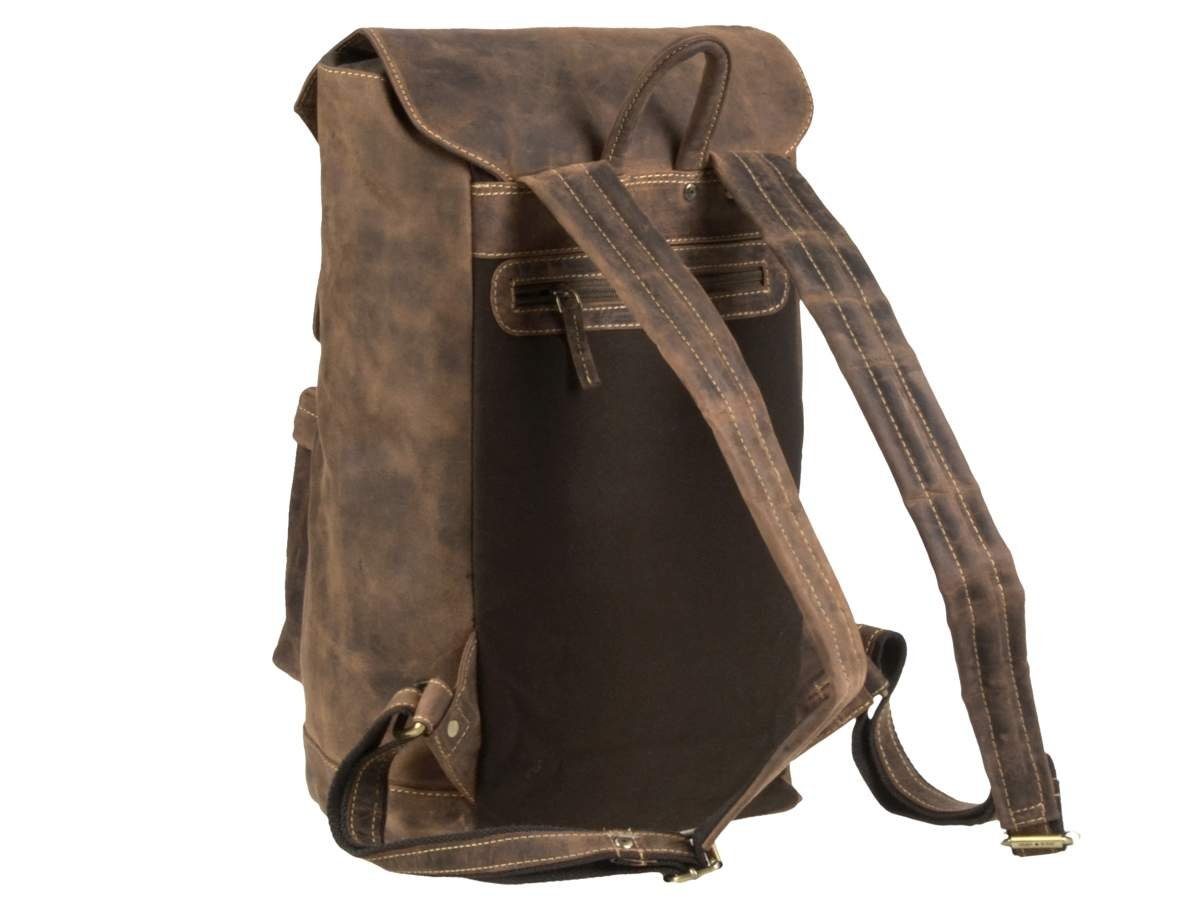 Greenburry Notebookrucksack Vintage, Rucksack, DayPack, BackPack, Leder