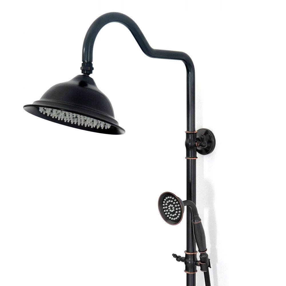 wohnwerk.idee Duschsystem Dusche Duscharmatur Vintage Retro Antik Black Alt