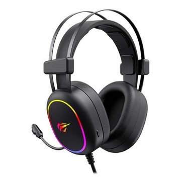 Havit Gaming Kopfhörer Headphones RGB USB+3.5mm mit Mikrofon Schwarz Gaming-Headset