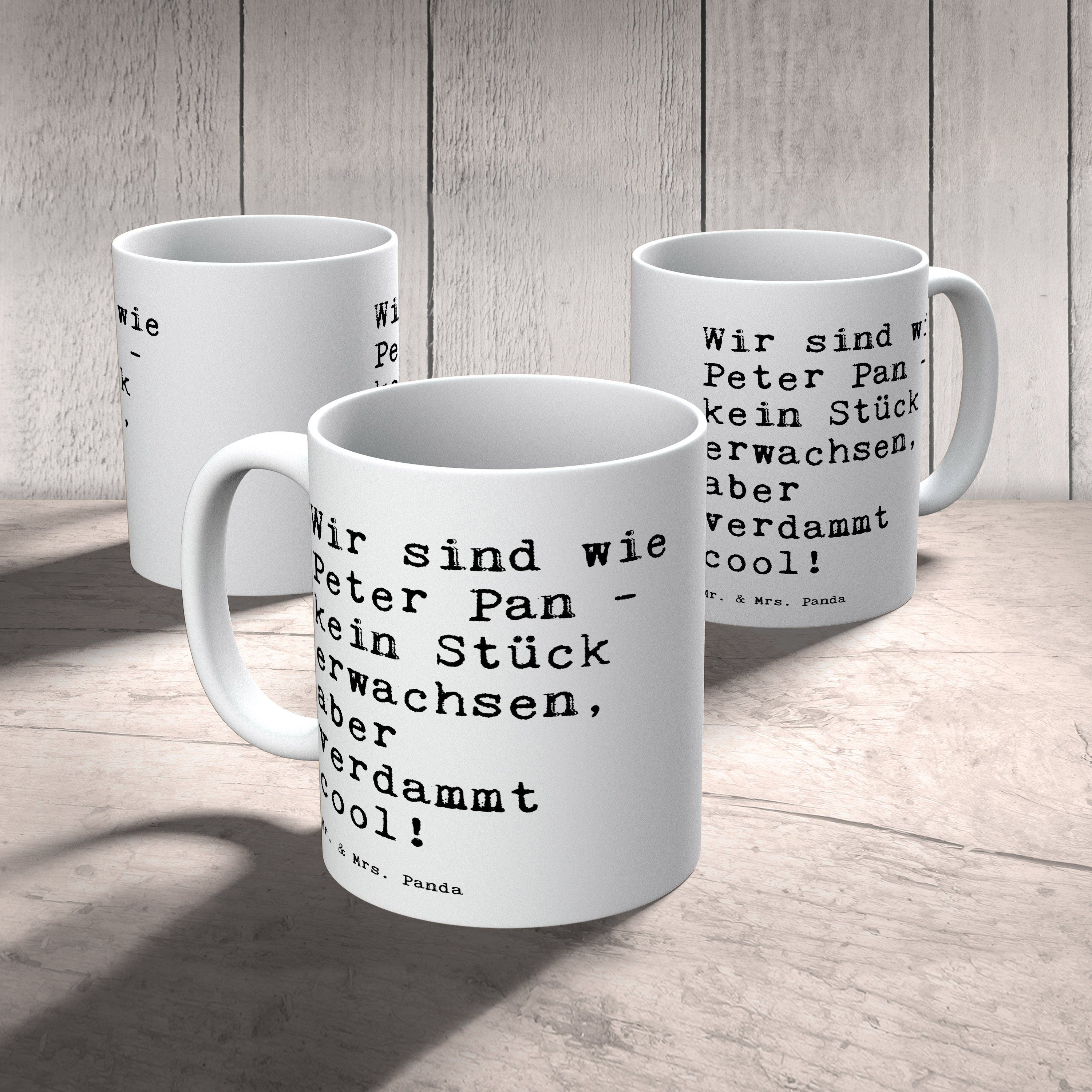 Keramik ewige & - Pete, Panda Mr. Wir - Weiß wie Jugend, Peter... Tasse Mrs. sind Freundin, Geschenk,