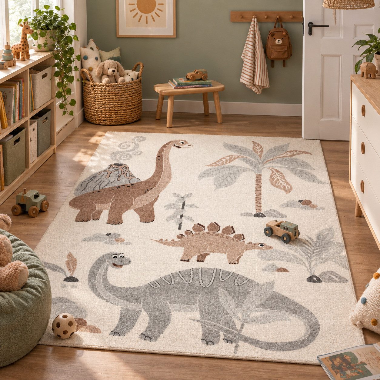 Pergamon Kinderteppich Kinder Teppich Softstar Kids Dinowelt, Rechteckig, Höhe: 11 mm