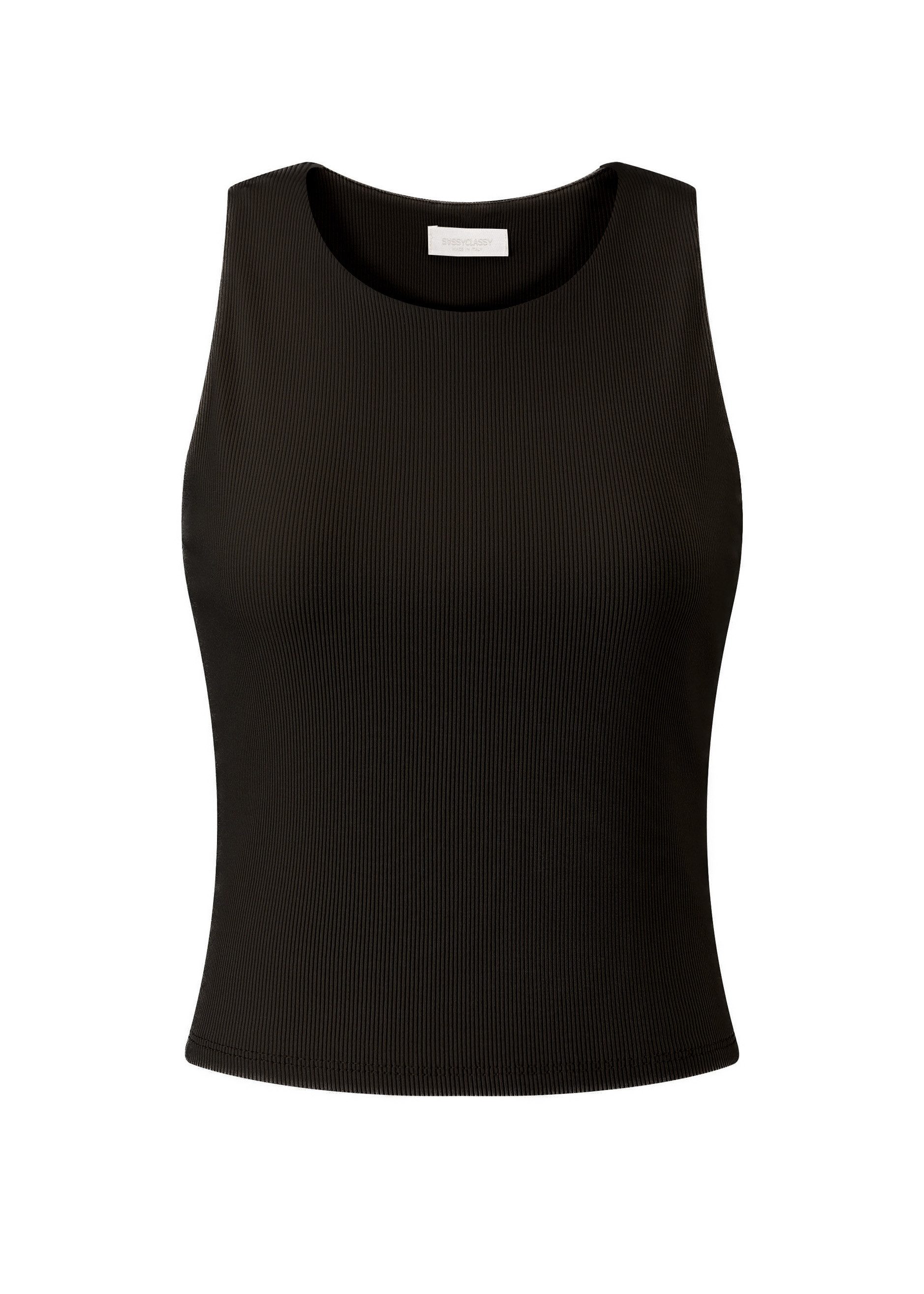 SASSYCLASSY T-Shirt Trägertop aus feinem Rippenstrick für Damen Blickdichte günstig online kaufen