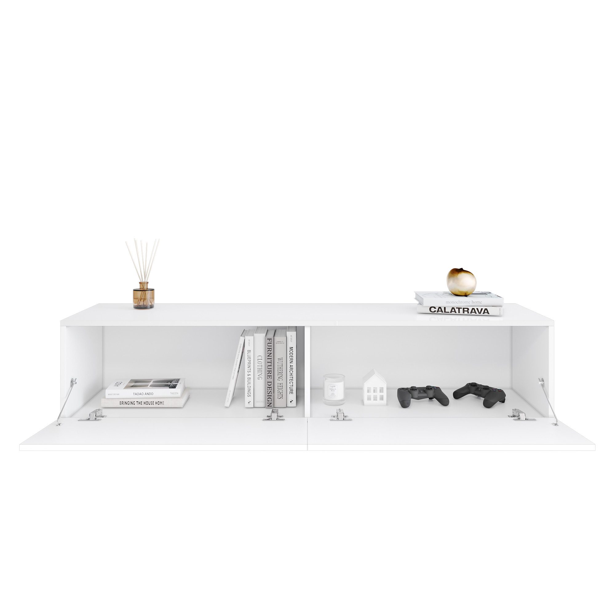SONNI TV-Schrank TV Lowboard hängend Weiß günstig online kaufen