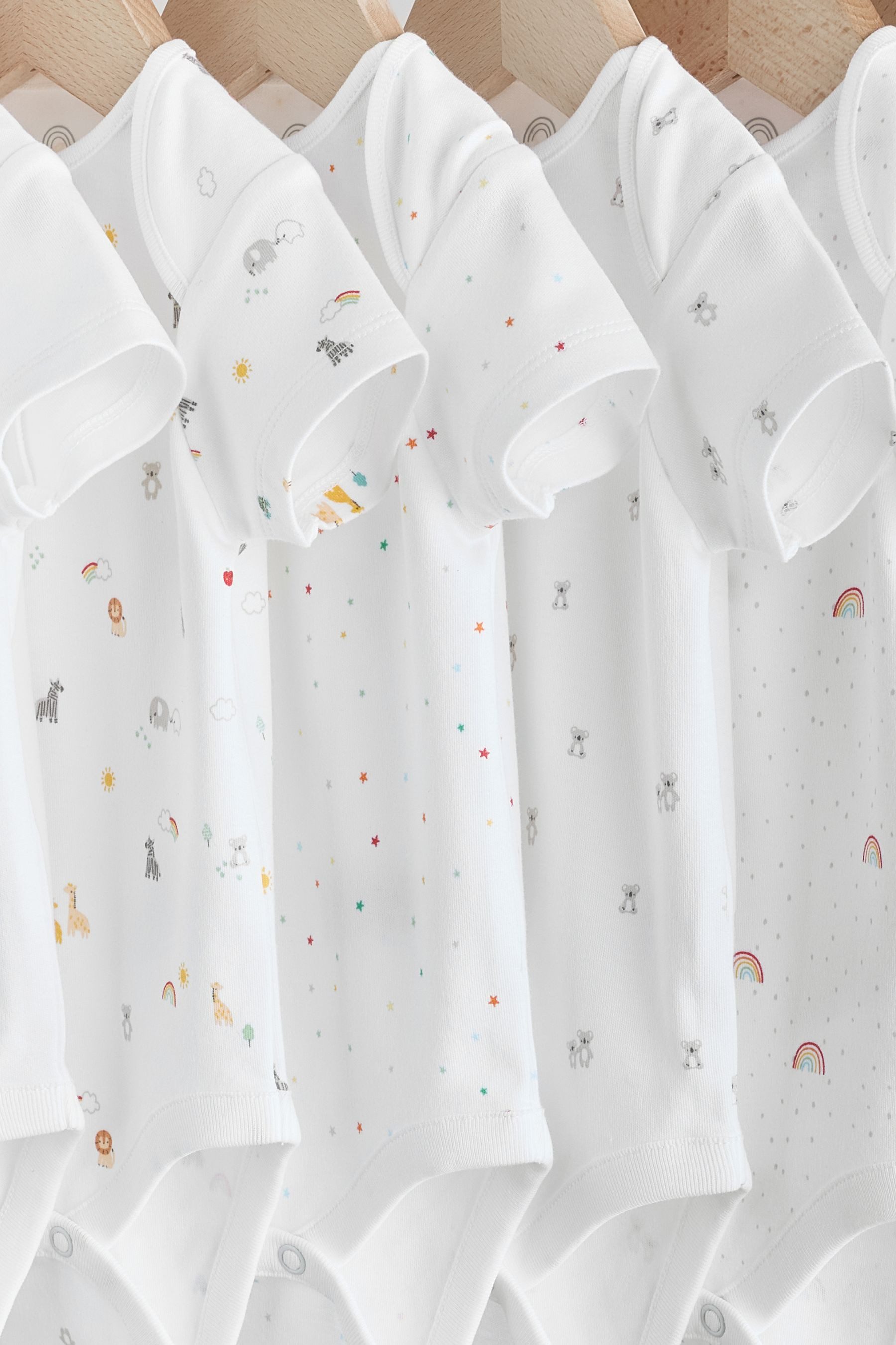 Next Kurzarmbody Kurzärmelige Babybodys 5er-Pack 7 Pack (7-tlg)