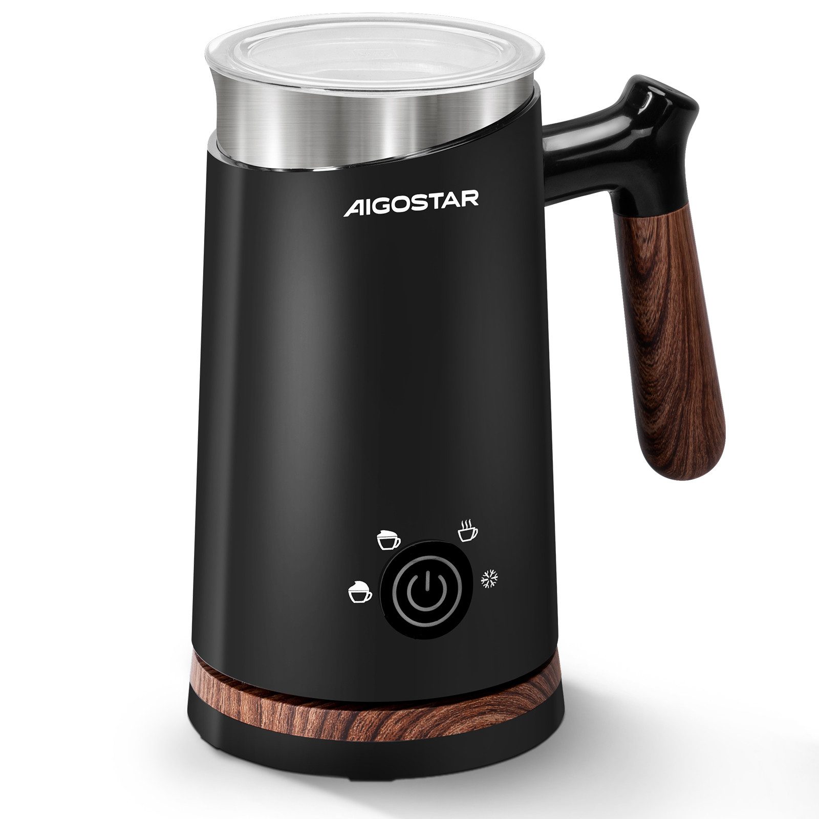 Aigostar Milchaufschäumer 4 in 1 Milchaufschäumer Elektrisch 500W, 300ml Edelstahl