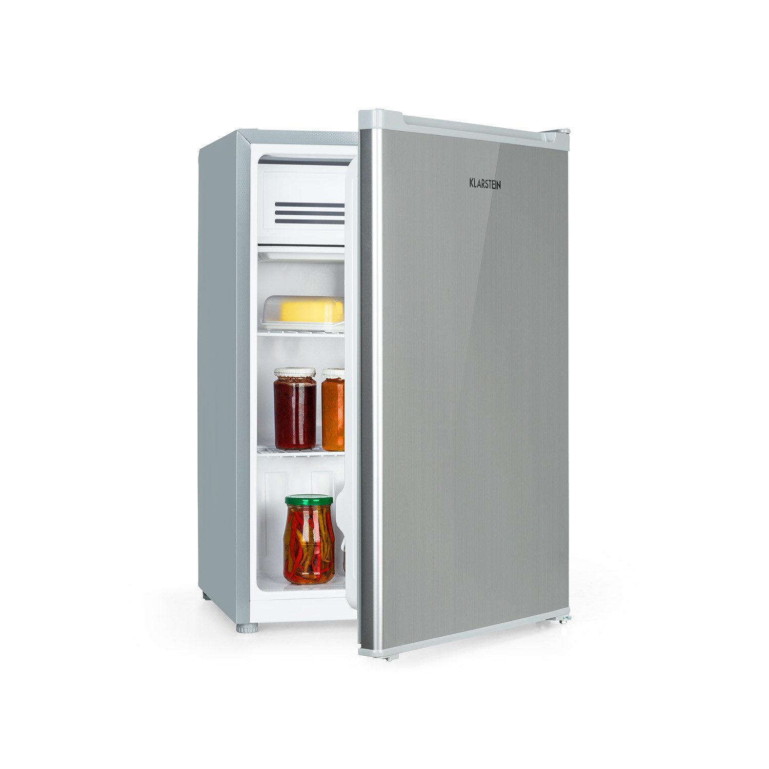 Klarstein Table Top Kühlschrank Delaware Mini-Kühlschrank 75 L mit 4 L Gefrierfach Kompression 10034553, 70 cm hoch, 47.5 cm breit, Mini-Kompaktkühler Wohnwagen Boot Camping & Singlewohnung leise