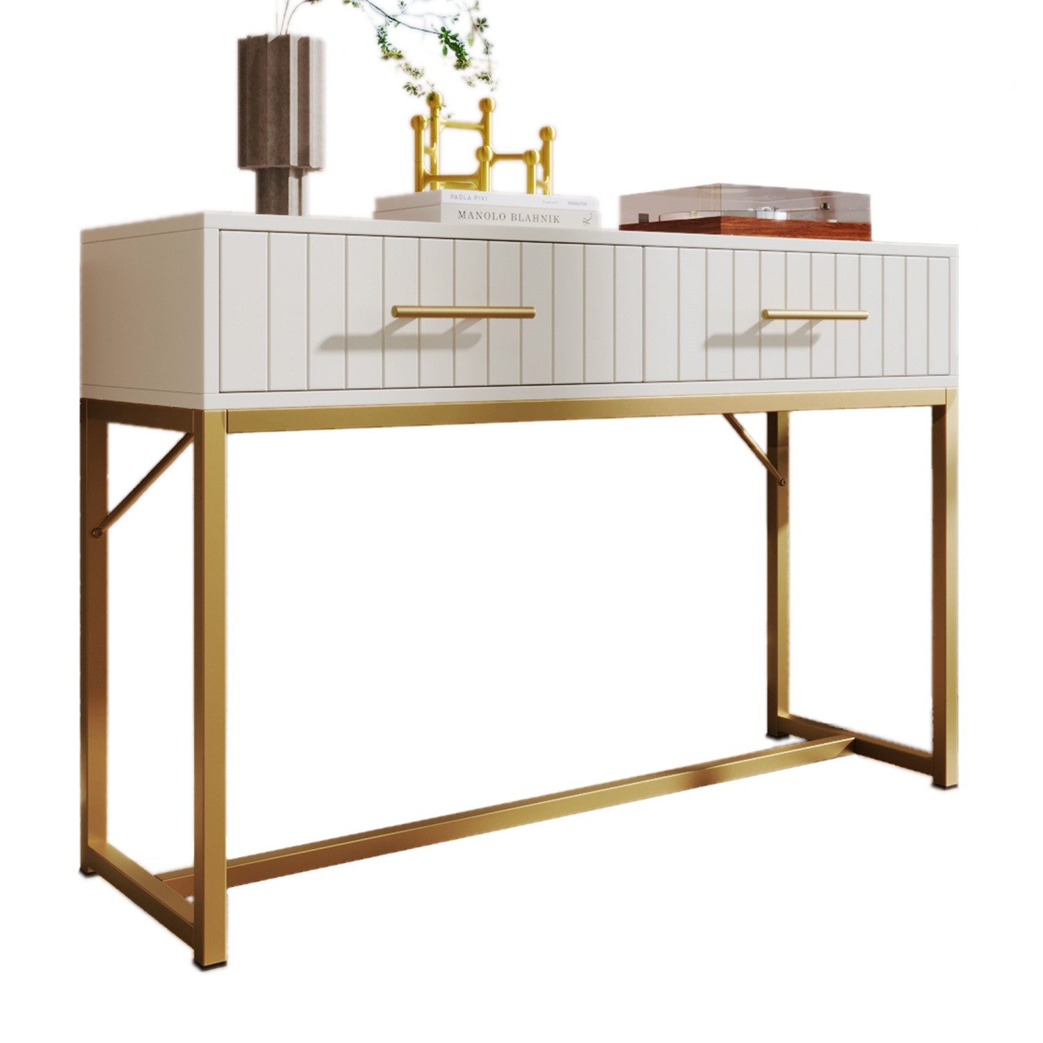 ANYSUN Kommode Schminktisch,Kommode,Highboard,Sideboard,Sideboard groß (Schminktisch mit 2 Schubladen / Kommode mit 6 Schubladen), Highboard für Schlafzimmer & alle Wohnräume, Weiß