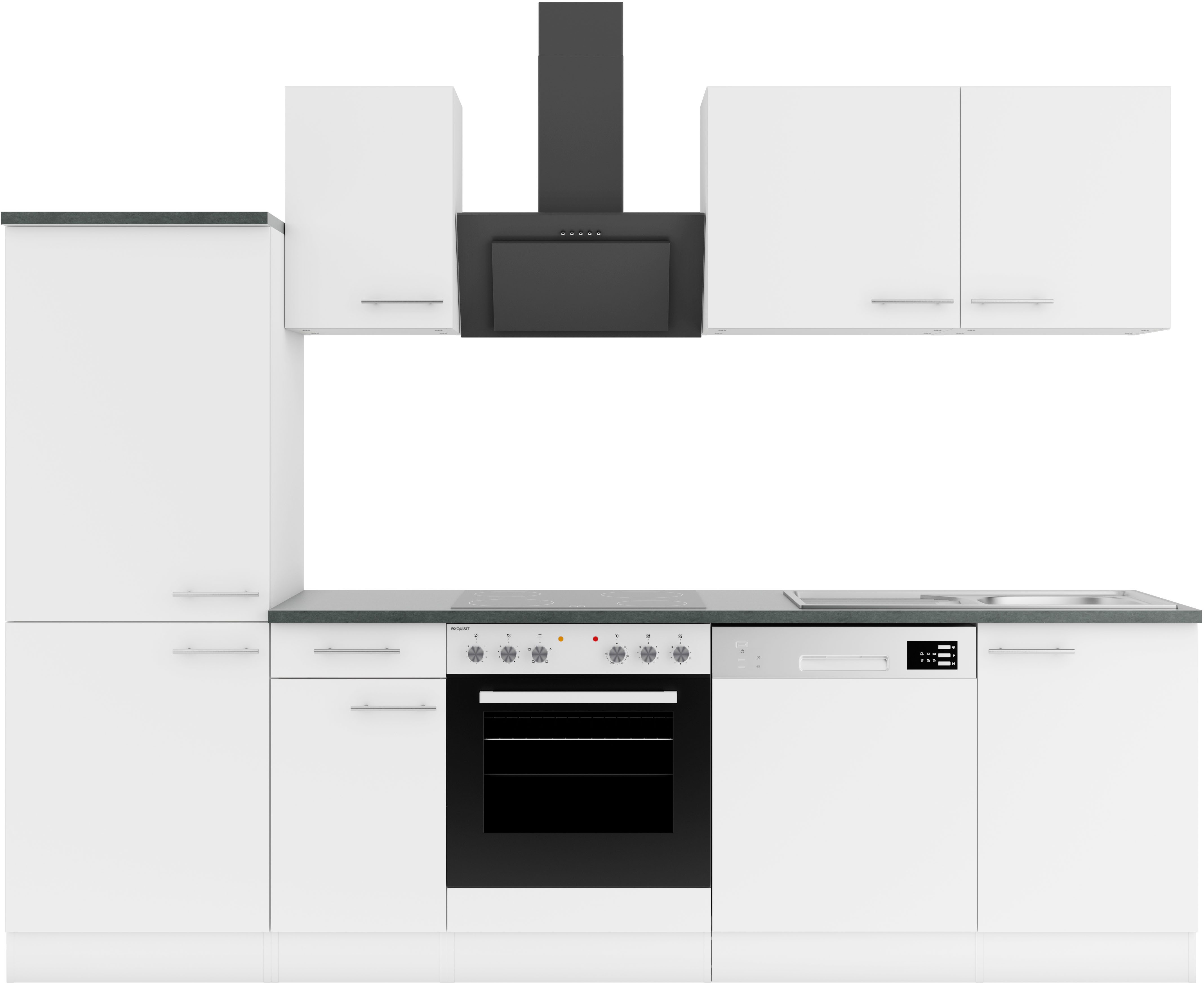 OPTIFIT Küchenzeile Bella, Breite 210 cm, wahlweise mit E-Geräten