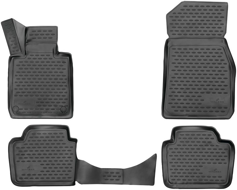 WALSER Passform-Fußmatten XTR (4 St), für BMW 3 Stufenheck, für BMW 3 (F30)  2011 - 2018