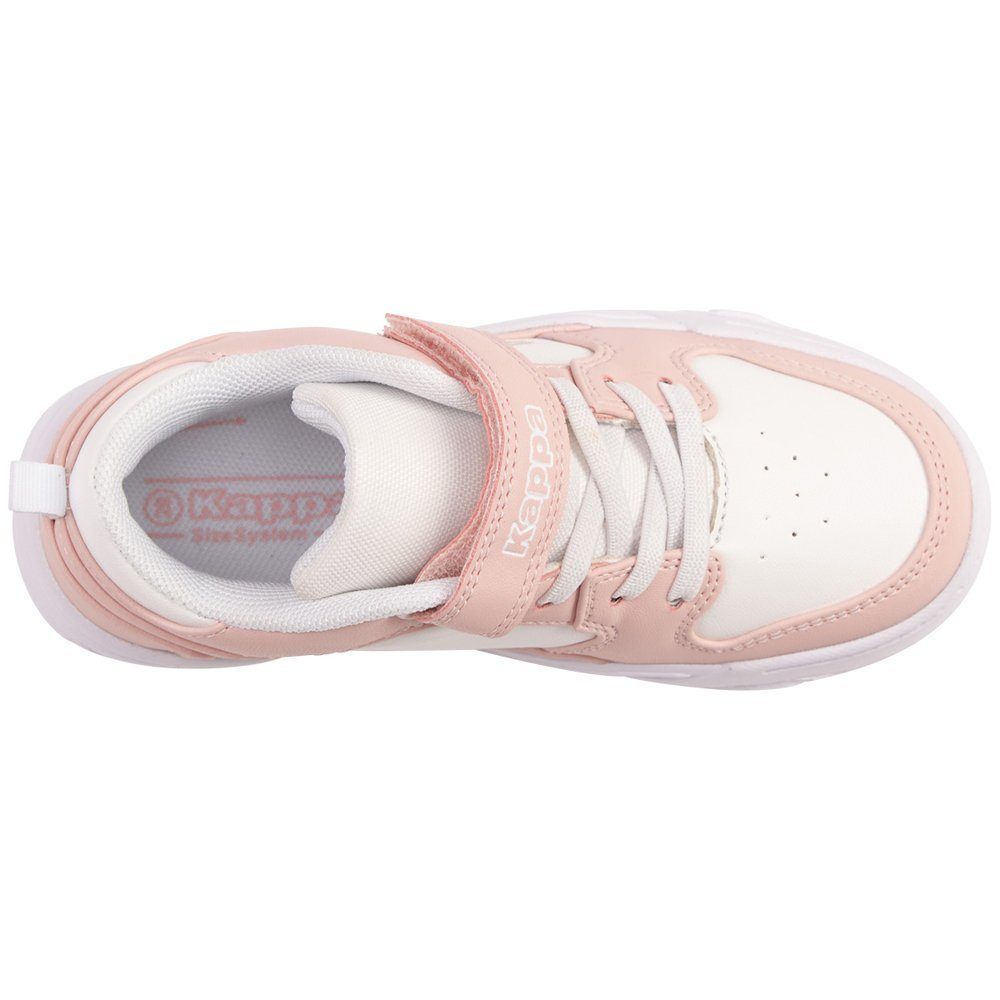 Kappa Passform in kinderfußgerechter rosé-white Sneaker