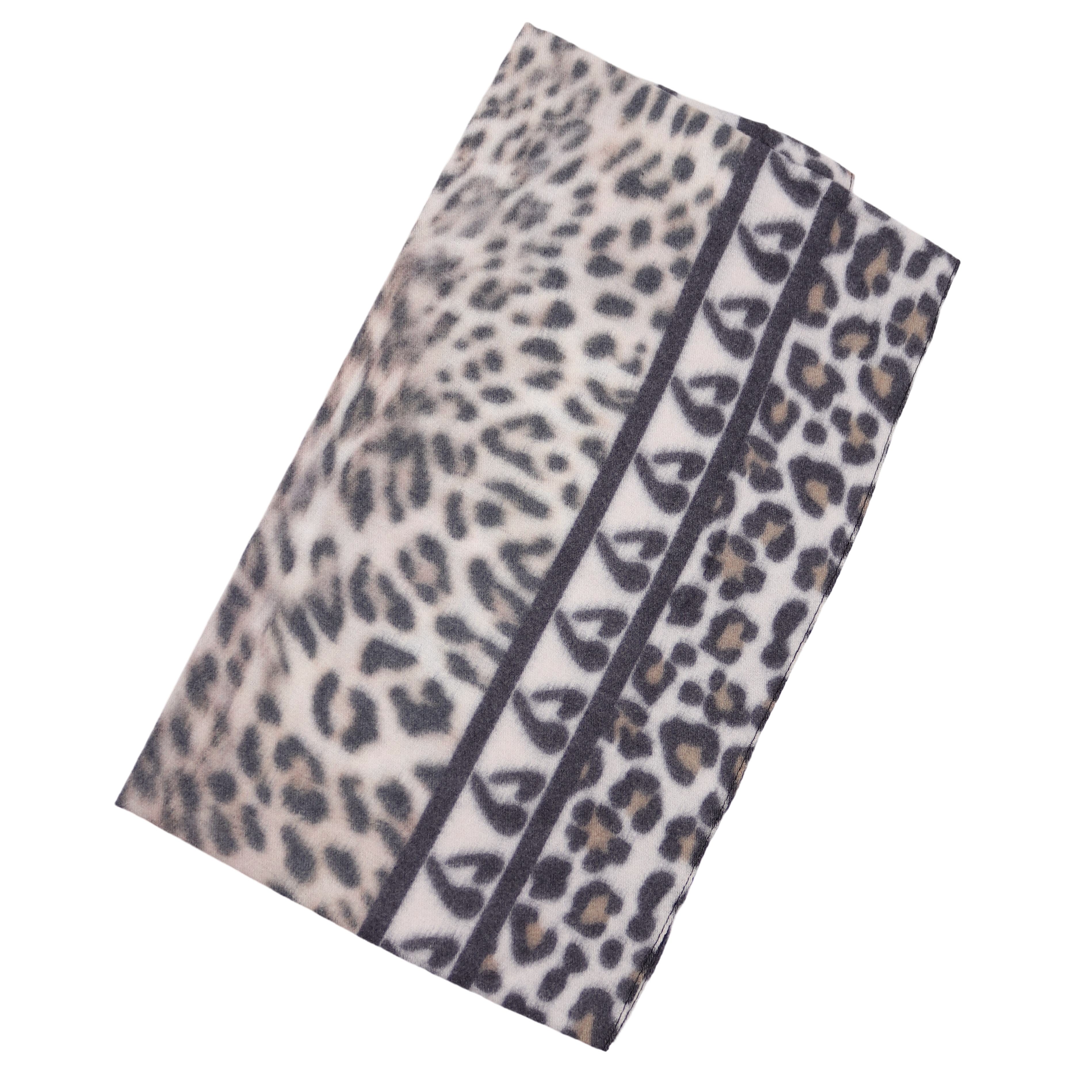 MIRROSI Loop Damen Loopschal, etwas dickerer Stoff, mit Leo-Print, (ca.160x40cm, zweimal um den Hals wickelbar, Neue Kollektion Herbst/Winter 2026), superweicher Winterschal, dicker Schlauchschal
