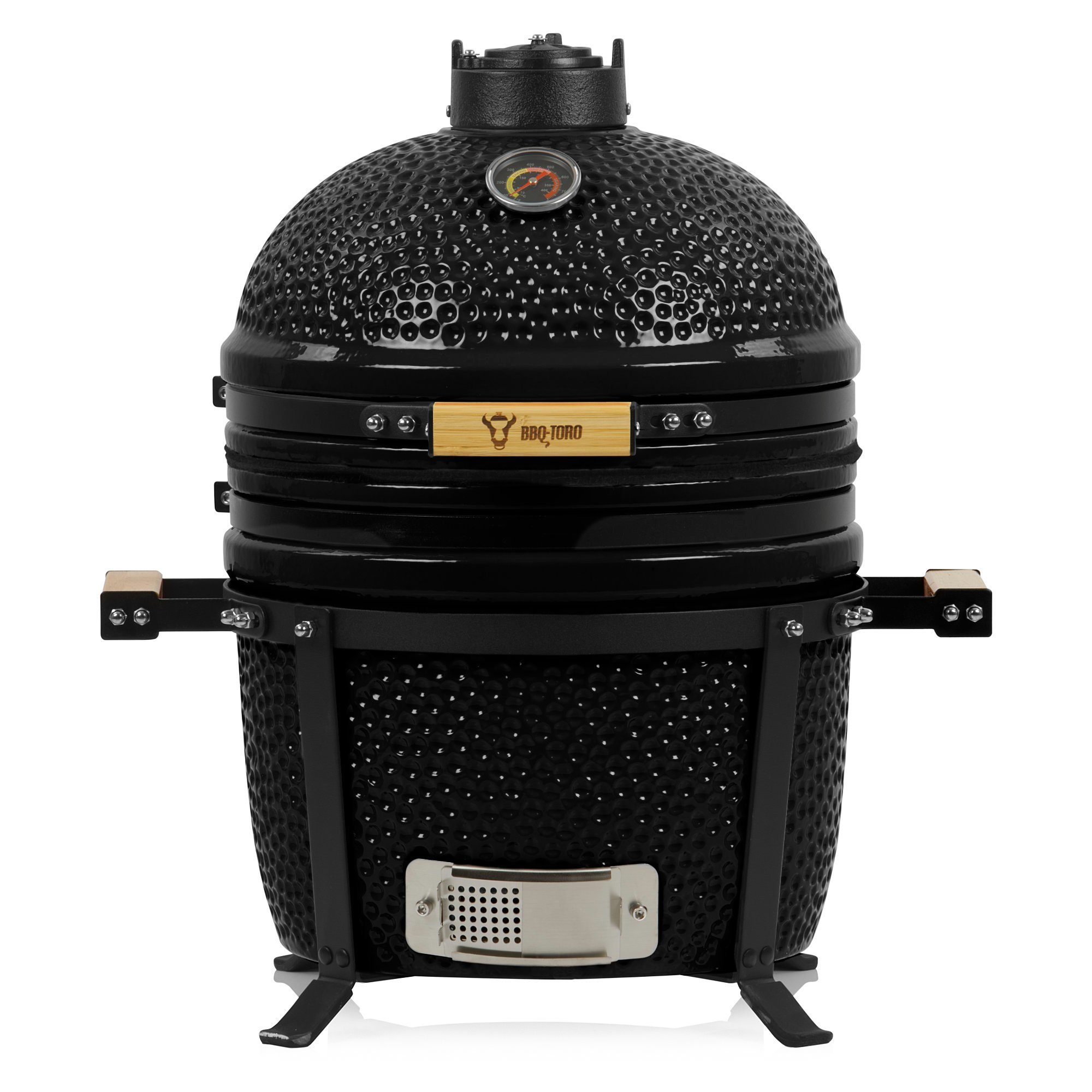 BBQ-Toro Keramikgrill Kamado Grill Holzkohlegrill Ø 39 cm "SHIRO" mit Thermometer