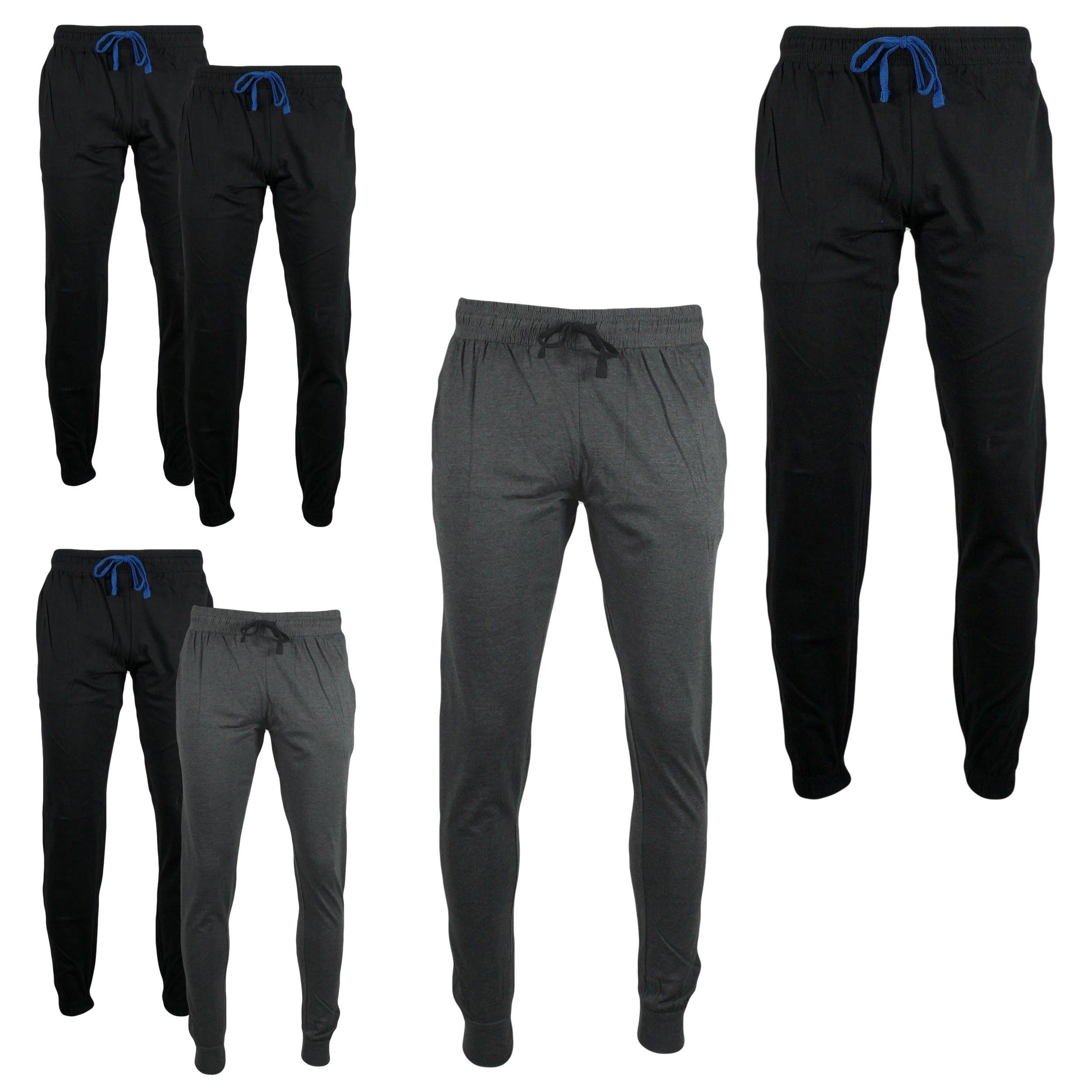 J-line Jogginghose Freizeithose + Herren Schwarz Sport- Schwarz und JILine