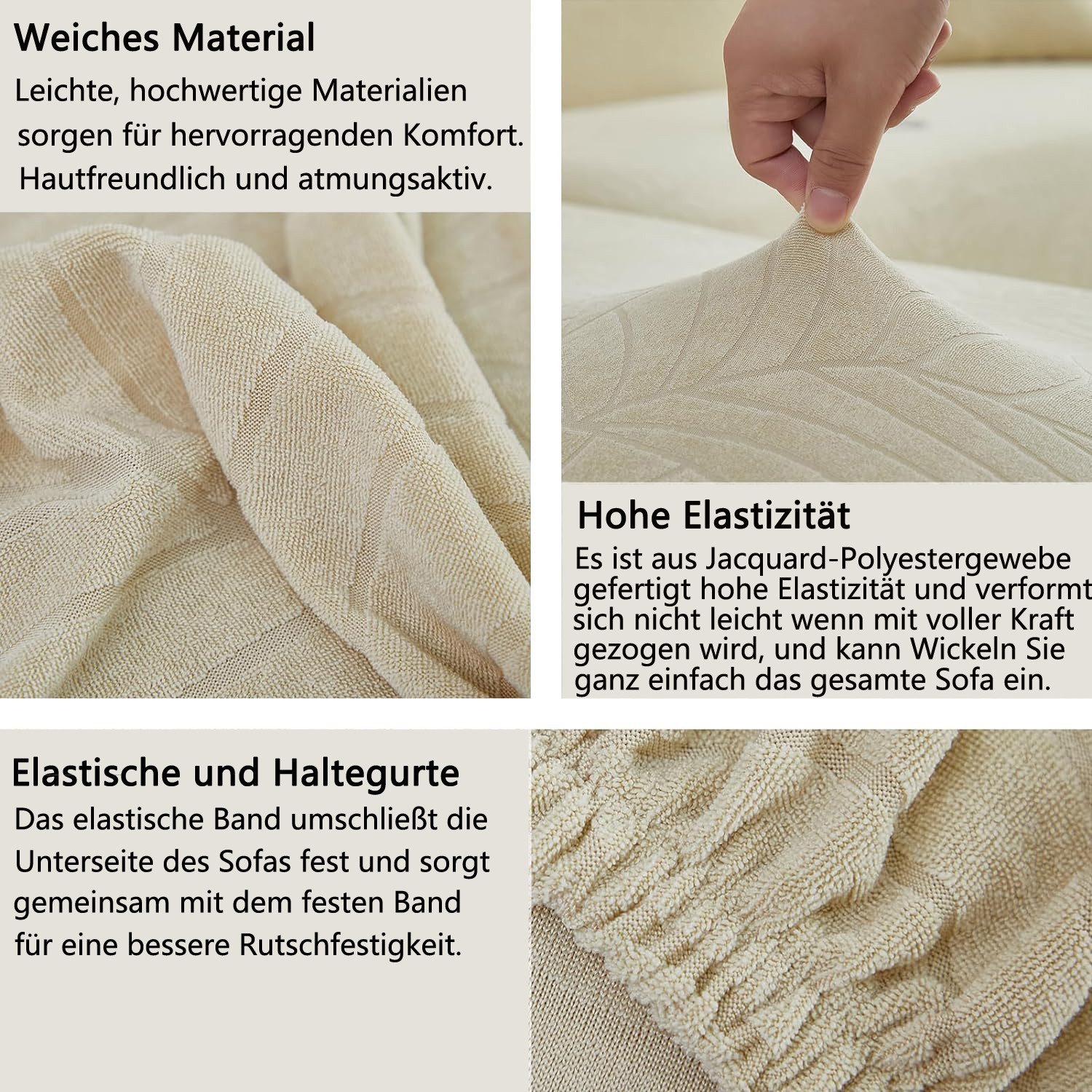 Agger Sofabezug High Stretch Sofabezug Moderne Sofaüberwurf Elastische Sofahusse, für Wohnzimmer Protector für Hunde Haustiere