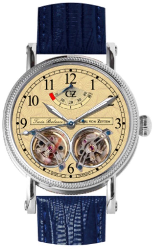 Carl von Zeyten Automatikuhr Bernau, CVZ0033CR, Armbanduhr, Herren, offene Unruh, Made in Germany, Mechanische Uhr