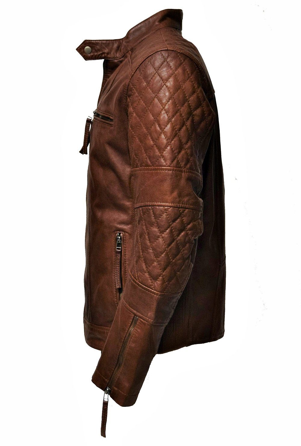 Zimmert Leather Lederjacke Alex washed, gesteppt, pflanzlich gegerbt, Schwa günstig online kaufen