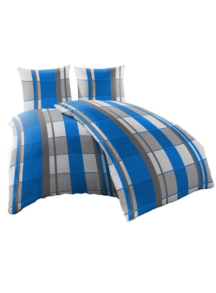 One Home Bettwäsche Anton, Microfaser, 4 teilig, Karo Motiv