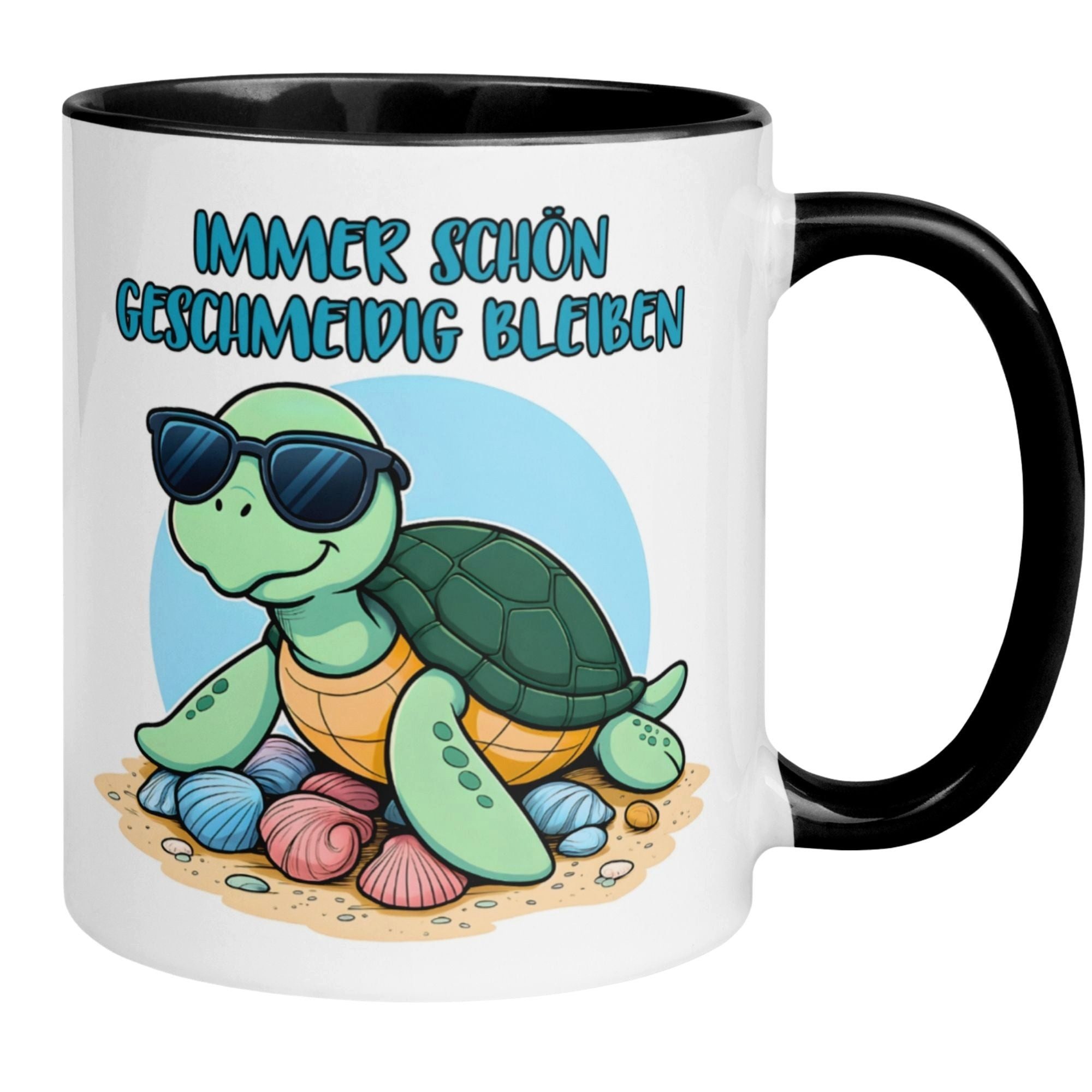 Momentals Tasse Schildkröte – Immer schön geschmeidig bleiben – Schildkröten Geschenk, Gratis Versand · Links-&Rechtshänder · Spülmaschinenfest